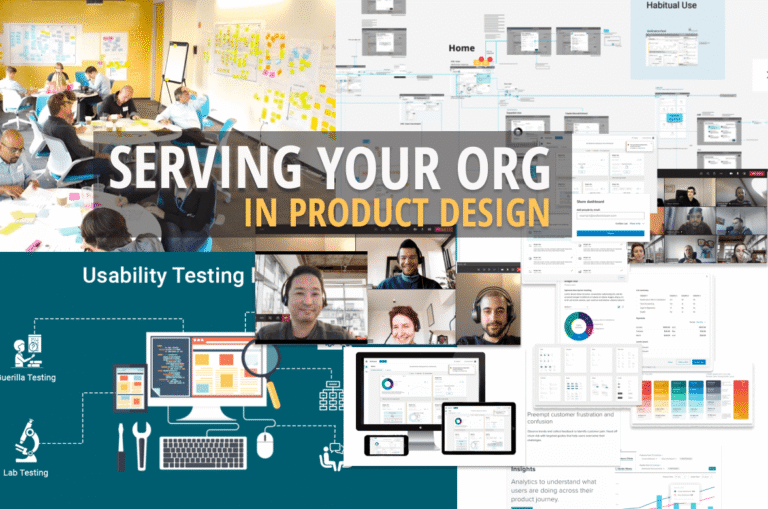 composite image of product design work and people